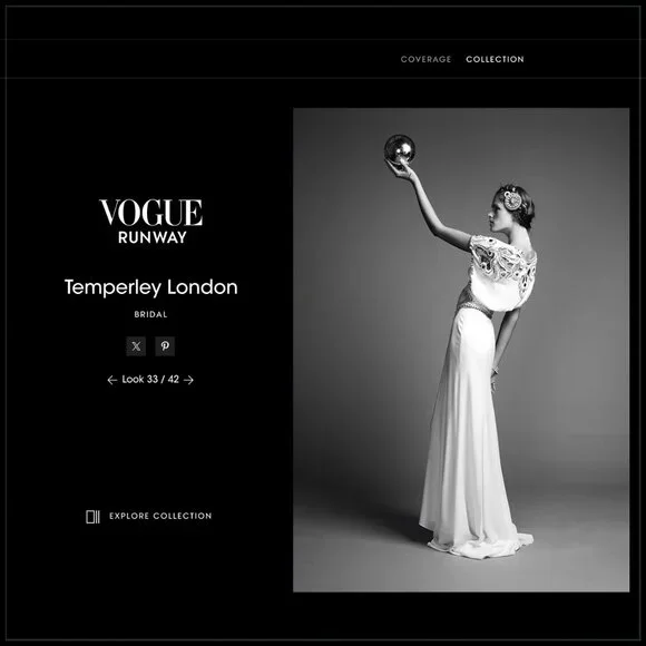 $6900 Temperley London Jean Crystal Embellished Art Deco Runway Bridal Gown - Picture 4 of 16